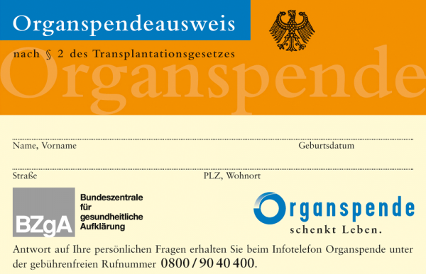 Organspendeausweis